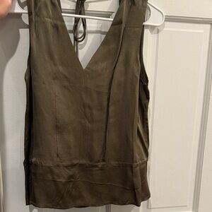 Everlane Olive V-Neck Tank Top